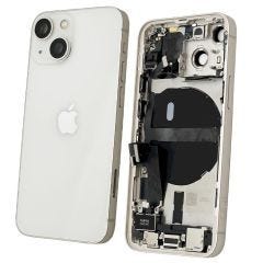 Back Housing With Parts | Original Pull / Reclaimed | iPhone 13 Mini | Starlight | (Grade B+) 