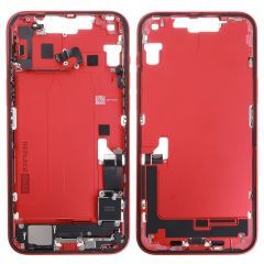 Mid Frame Chassis Assembly With Parts | Original Pull / Reclaimed | iPhone 14 Plus | Red | (Grade B)