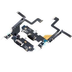 Genuine iPhone 14 Pro | Replacement Charging Port Flex Cable With Microphone | Original | Reclaimed | Black