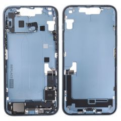 Mid Frame Chassis Assembly With Parts | Original Pull / Reclaimed | iPhone 14 Plus | Blue | (Grade A)
