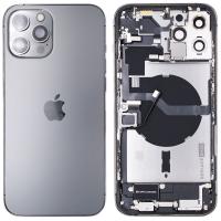 Back Housing With Parts | Original Pull / Reclaimed | iPhone 12 Pro Max | Graphite / Black | (Grade B+)